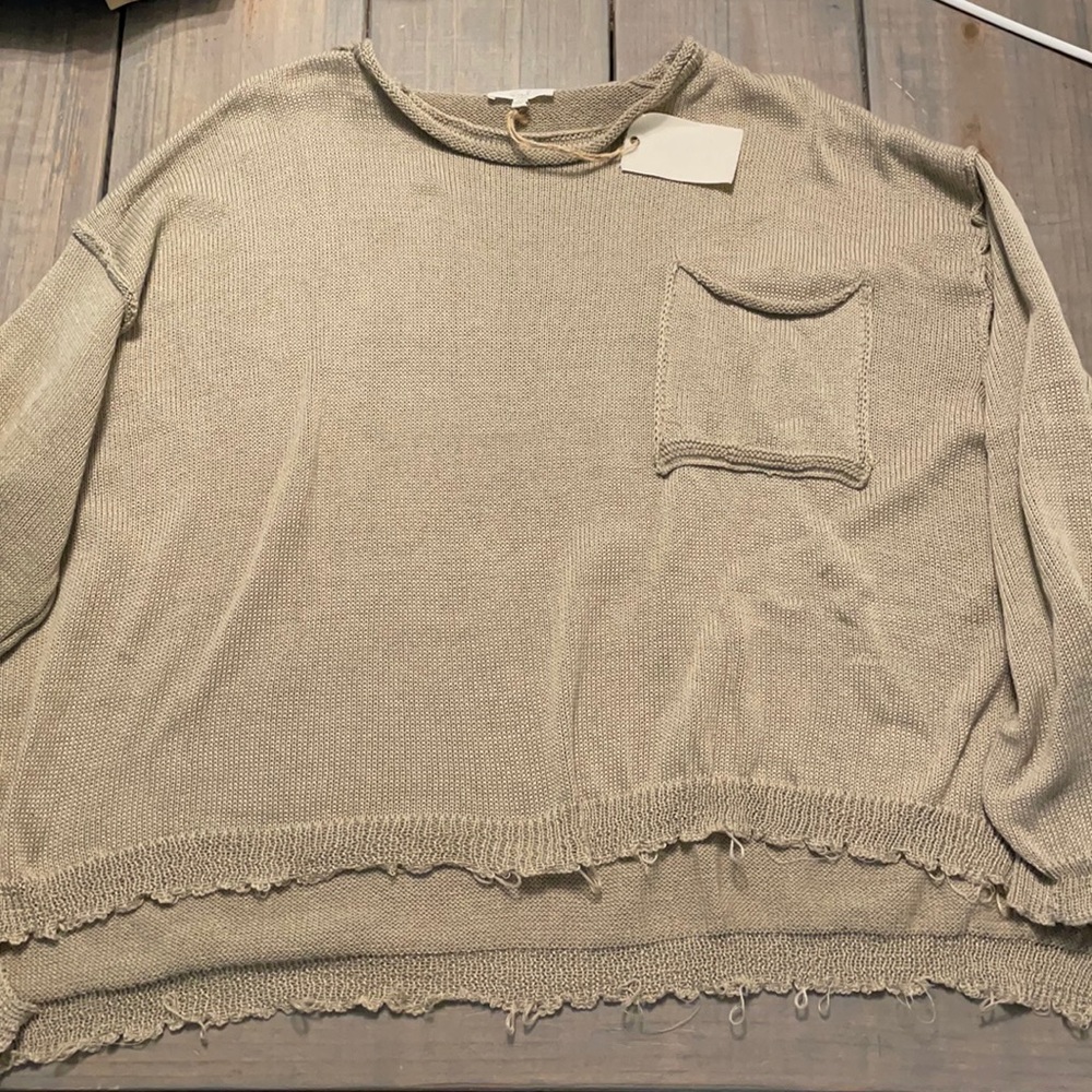 Grey Sheer Sweater